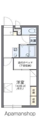 レオパレスＭＯＮＥⅡ[1K/23.18m2]の間取図