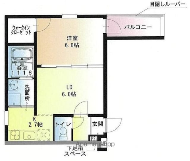 フジパレス田中町Ⅲ番館[1LDK/35.19m2]の間取図