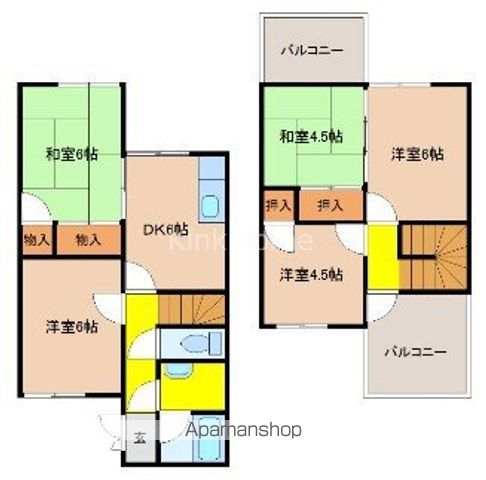 【和歌山市西庄の戸建ての間取り】