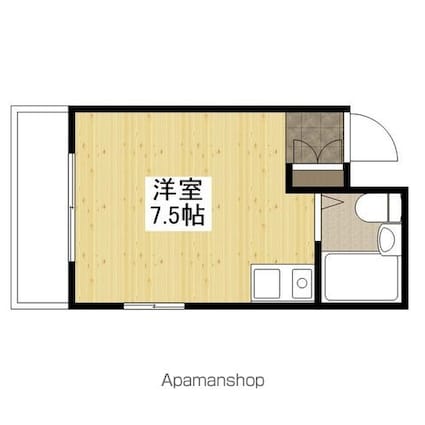 ポーネグリフ（旧　エクセルマンション楠木）[1R/16.5m2]の間取図