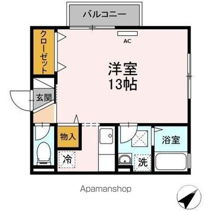 Ｆｏｒｅｓｔ　Ｖａｌｌｅｙ　Ａ棟[1R/32.63m2]の間取図