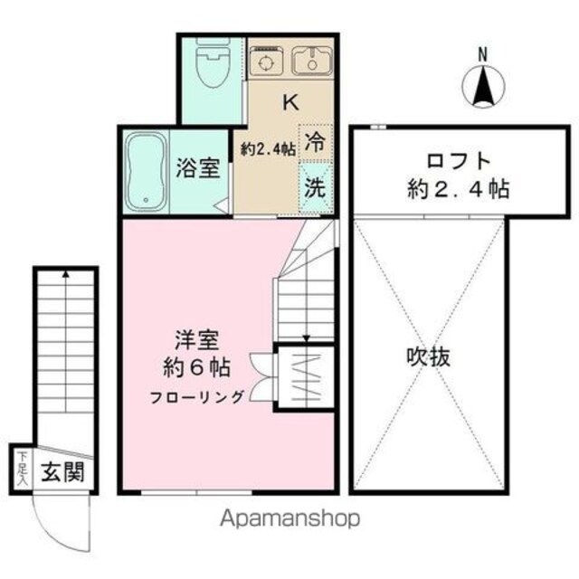 ＳＯＰＨＩＡＳ北沢[1K/21.65m2]の間取図