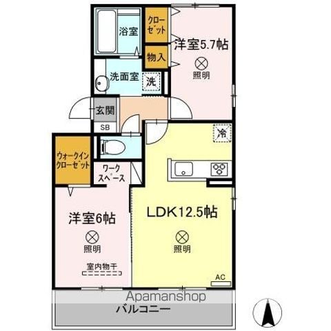 プレジオあくら C棟の間取り写真