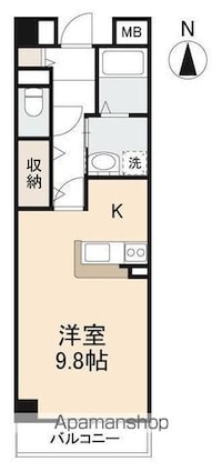 フロレスタシエロ[1K/31.01m2]の間取図