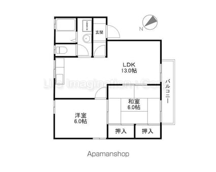 セヴェルＳｅｔａ[2LDK/55.53m2]の間取図