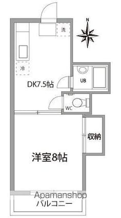 第３アベニューハウス[1DK/30.21m2]の間取図
