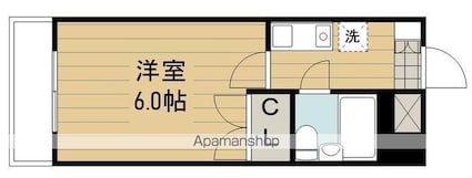 コスモリード国分寺[1K/17.86m2]の間取図