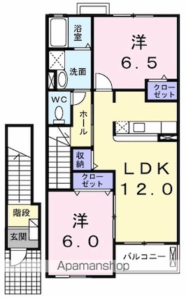 サンライトヒルズＢ[2LDK/58.86m2]の間取図