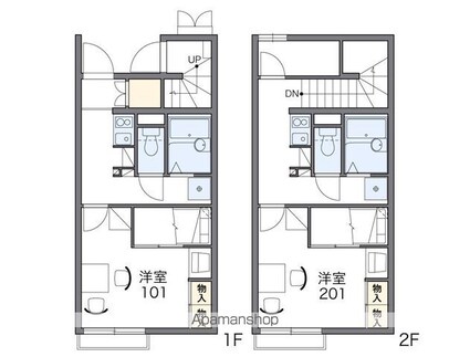 レオパレスエスターテベント[1K/28.15m2]の間取図
