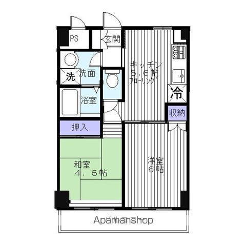 【板橋区大山金井町のマンションの間取り】