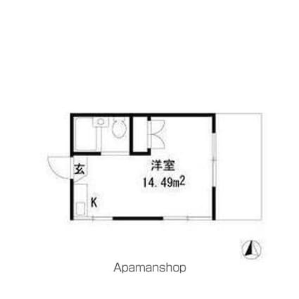 ロフティーティムール[1R/14.49m2]の間取図