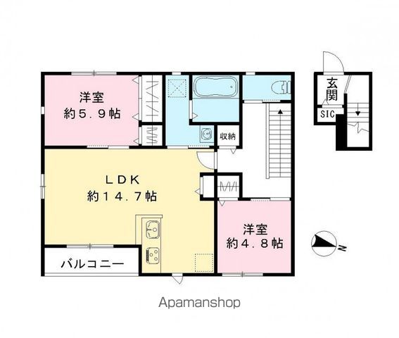 ポプリ中山の間取り写真