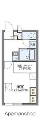 レオパレスサンライズ宮夫[1K/22.02m2]の間取図