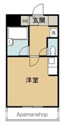 グランテージ城ケ崎[1R/25m2]の間取図