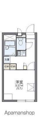 レオパレスｆａｖｏｒｉｔｅ[1K/20.28m2]の間取図