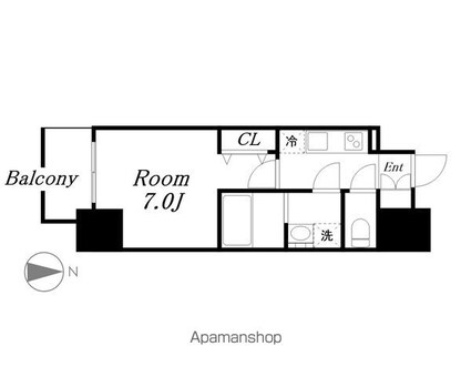 ＳーＲＥＳＩＤＥＮＣＥ尾頭橋ｃｌａｒｉｔｙ[1K/23.29m2]の間取図