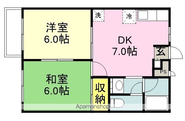 【国立市西のアパートの間取り】