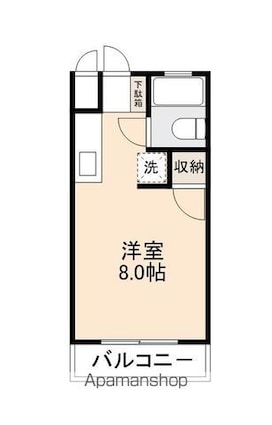 香川県高松市勅使町[1K/22.01m2]の間取図