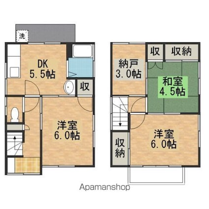 プラムハウス[3K/57.51m2]の間取図