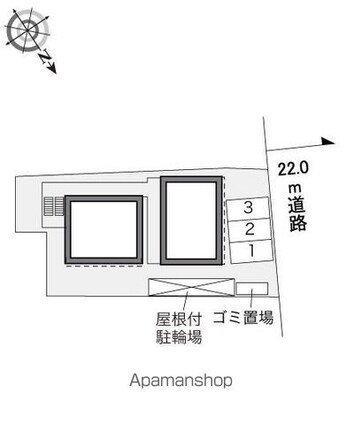 レオパレスＳＡＫＵ[1K/19.87m2]の配置図