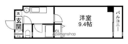 滋賀県草津市野路町[1K/25m2]の間取図