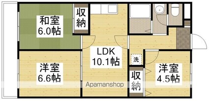 岡山県岡山市北区今３丁目[3LDK/60m2]の間取図