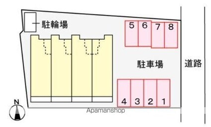 グレイスハイムⅥ[1R/36.69m2]の配置図