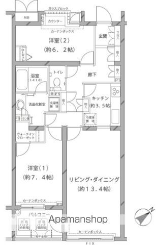 MFPRコート代官山の間取り写真