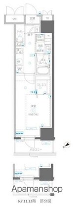 アルファレジデンシア南千住[1K/30.19m2]の間取図