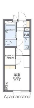 レオパレスプリマベーラ荻窪２[1K/19.87m2]の間取図