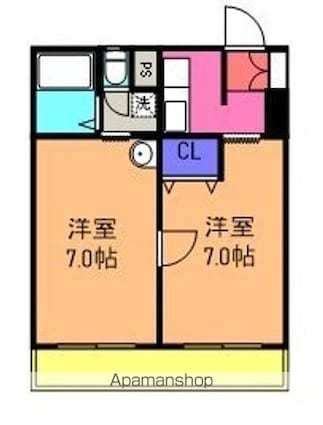 ヴィラ・シティ　ハナナカ[2K/39m2]の間取図