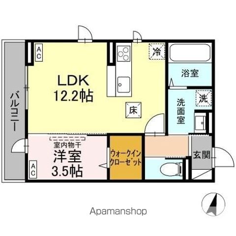 DーROOM遠見塚Iの間取り写真