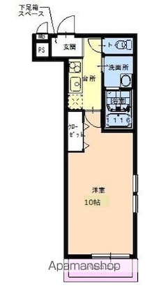 フジパレス木広町[1K/30.2m2]の間取図