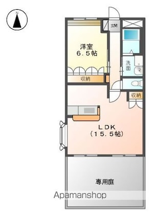 クオリティーハイム[1LDK/51.3m2]の間取図