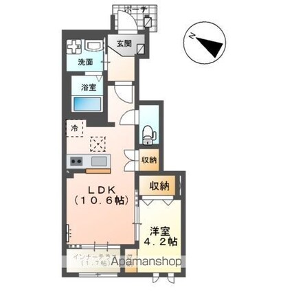 Ｌｉｅｎ（リアン）[1LDK/42.15m2]の間取図