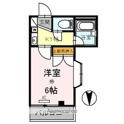 和歌山県和歌山市手平３丁目[1K/16.72m2]の間取図