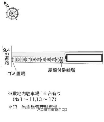 レオパレスグリンデルワルド[1K/20.28m2]の配置図