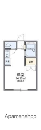 レオパレス秋桜[1K/19.87m2]の間取図
