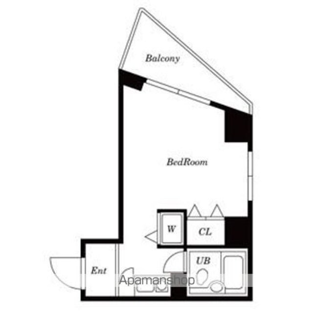 サンライズ江東[1R/18.04m2]の間取図
