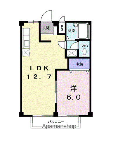 【岐阜市粟野西のアパートの間取り】