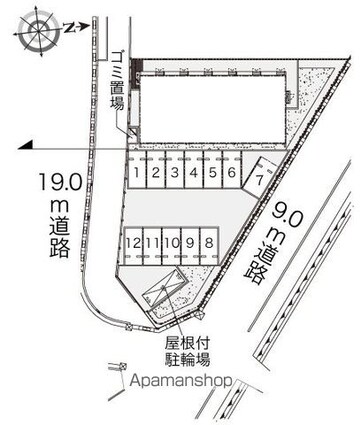 レオネクストＮＡＫＡＺＡＷＡ[1K/23.61m2]の配置図