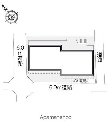 レオパレスシャルマン[1K/19.87m2]の配置図