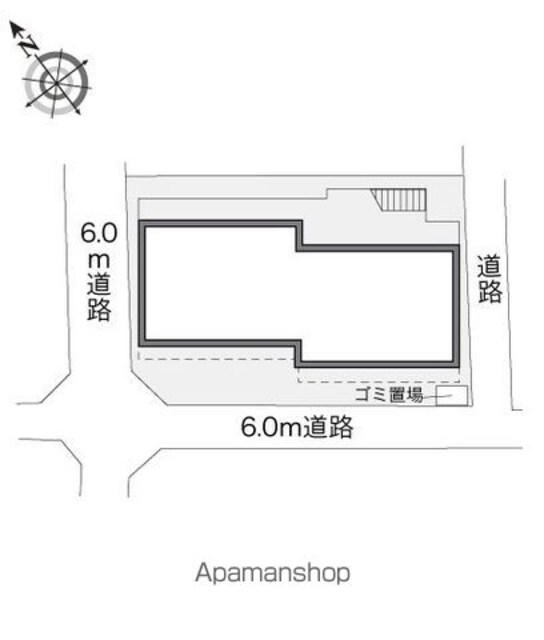 レオパレスシャルマン[1K/19.87m2]の配置図