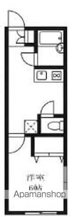 東京都世田谷区三軒茶屋２丁目[1K/23.08m2]の間取図