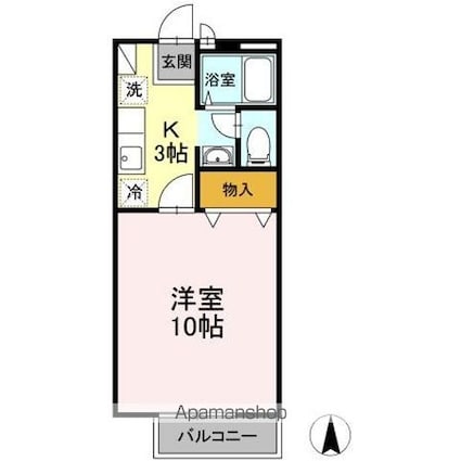 アネックス’９９[1K/30.69m2]の間取図