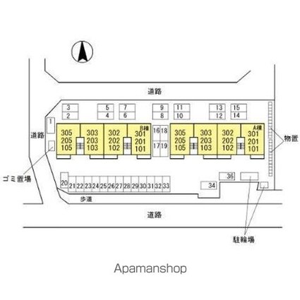 エスポワール・東和田　Ｂ[1LDK/46.47m2]の配置図