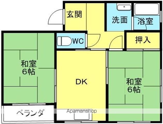 和歌山市和歌浦中のハイツの間取り