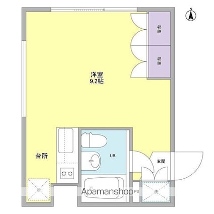 アルシェ　ドゥ[1R/23.1m2]の間取図