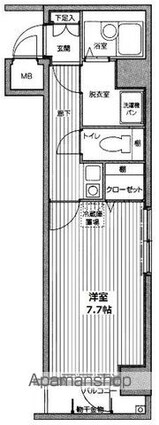 東京都中央区日本橋蛎殻町２丁目[1K/26.14m2]の間取図