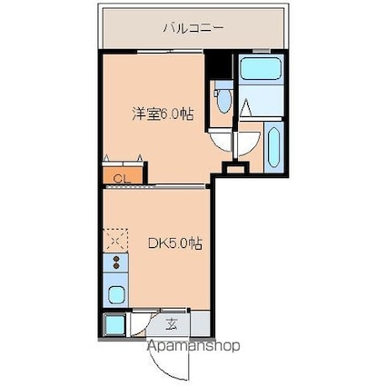 レジディア日本橋人形町[1DK/29.12m2]の間取図